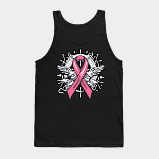 Cancer Ribbon Honoring the Chemo Nurses Tank Top